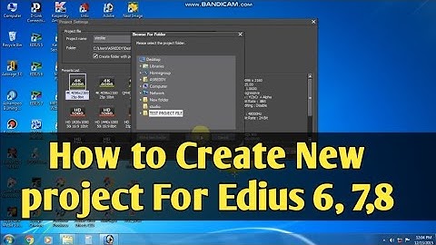How to Create New Project For Edius 6,7,8,9, Etc- How to import Video in Edius - Telugu