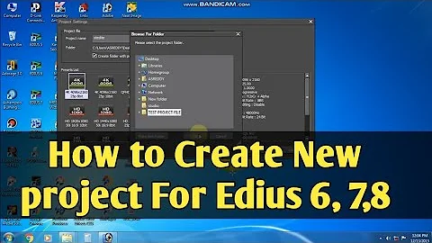 How to Create New Project For Edius 6,7,8,9, Etc- How to import Video in Edius - Telugu