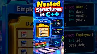 Details Nested Structures in C++| Easy Explanation with Example | C++ Programming for Beginners#LearnCpp Guide