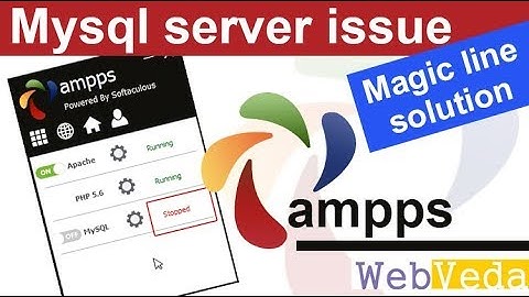 AMPPS mysql stopped issue - solved in 10 seconds