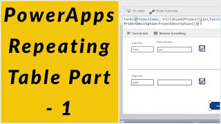 PowerApps Repeating Tables Part - I. Gallery and Basic control save to List.