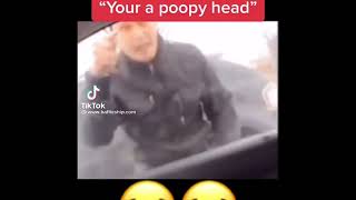 Guy breaks car window after getting called a poopy head meme
