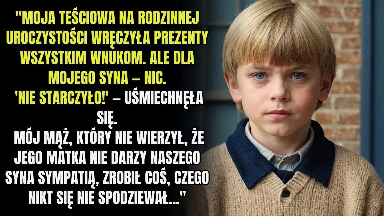 Wszystko zatrzymało się w jednej sekundzie, kiedy teściowa oblała mojego syna kubłem zimnej wody na jego własnych urodzinach – bo "nie zasłużył na tort". Filip stał nieruchomo, a ona patrzyła na...