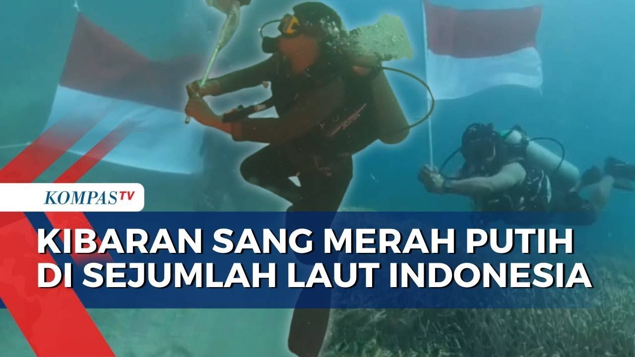 Penampakan Kibaran Bendera Merah Putih di Perairan Selat Sunda hingga ...