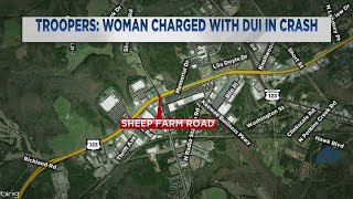 Troopers: Woman charged with DUI in crash