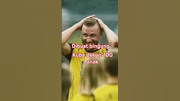 100 anak lawan 3 pemain bola kuba dkk #funny #funnyvideo #onfire