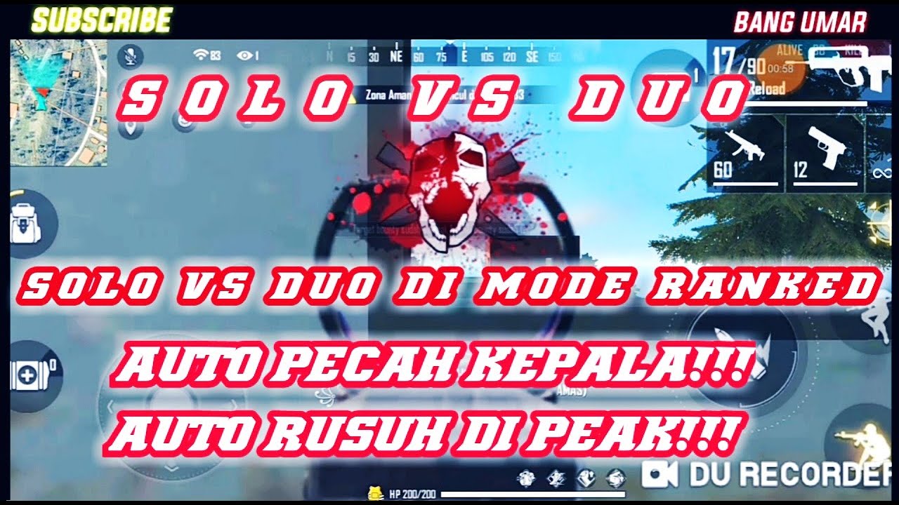 SOLO VS DUO MODE RANKED AUTO HEDSHOT!!!!! - YouTube