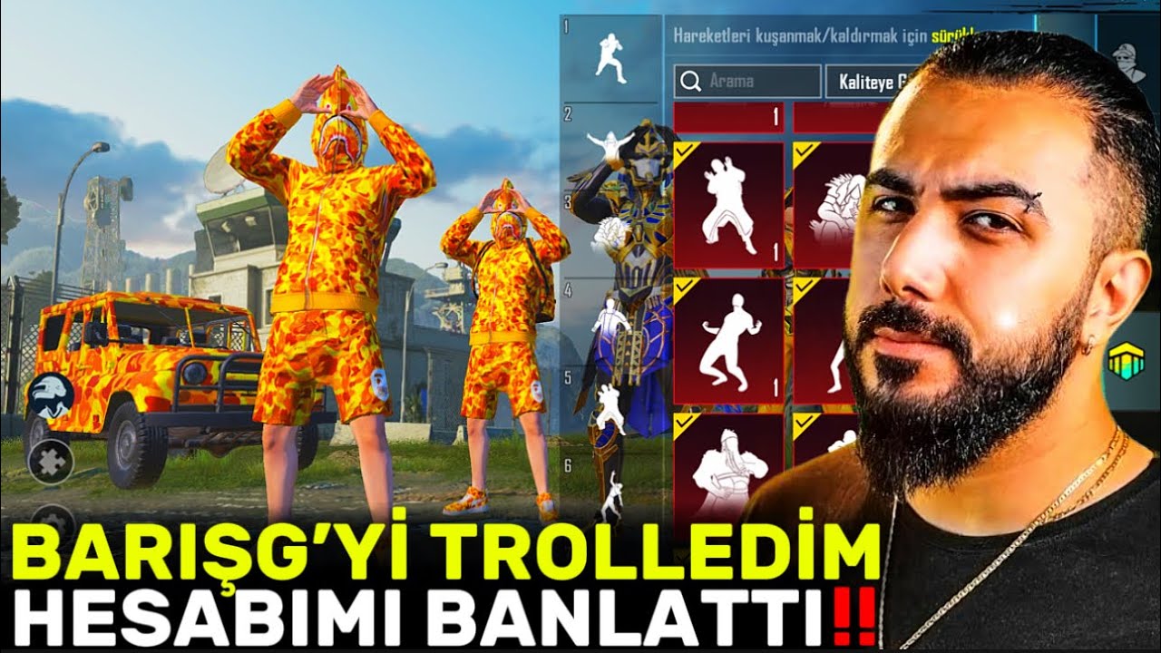 BARIŞG VE YANINDAKİ EGOLU KIZLARI TROLLEDİM😱😎HESABIMI BANLATTI!!🤬PUBG MOBİLE TROLL