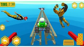 Monster Truck Superhero 2021  #Part 14 - Extreme Drive Impossible Stunt Car Tracks 3D - Android Game screenshot 3