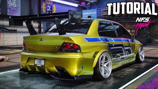 Full tutorial of how to build Paul Walker Mitsubishi lancer EVO | NeedForSpeed HEAT