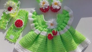 Платье, вязанное крючком для девочки 6 9 месяцев Платье, вязанное крючком для девочки 6 9 месяцев
