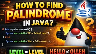 How to find palindrome in java#kyse nikale palindrome #java#coding 