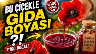 GELİNCİKTEN DOĞAL GIDA BOYASI YAPTIM! 🌺 #recipe #poppy #organic #food 