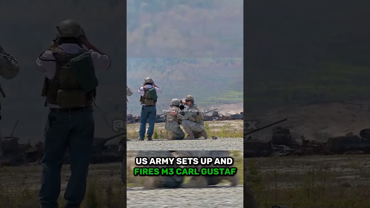 US Army Set Up and Fires M3 Carl Gustaf 