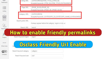 Osclass Enable Friendly Urls Problem Fix | How to enable friendly permalinks osclass