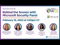 Behind the Scenes with Microsoft Security Panel