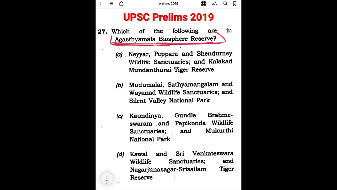 UPSC Prelims 2019 | Environment Shankar IAS
