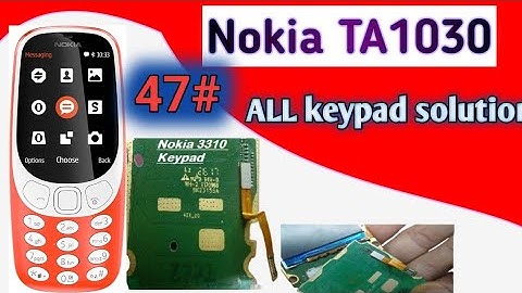 Nokia 3310 nokia TA1030 Keypad Solution by @Techazhar50