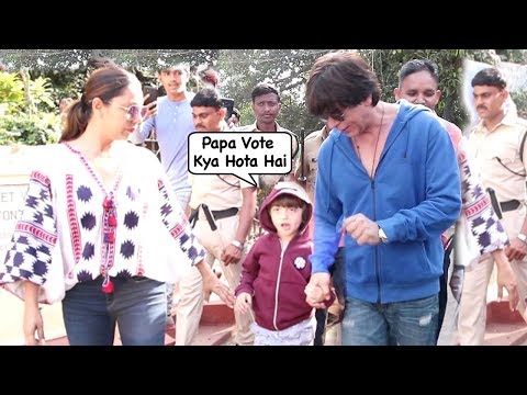 Shahrukh Khan Son Abram Khan Innocently Asking About Voting @ Mumbai Election