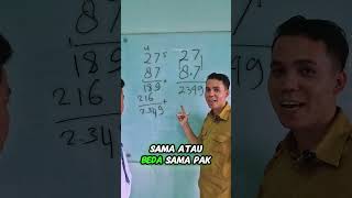 Quick multiplication trick for two-digit numbers with tens adding to 10 and same units #trisnomat...