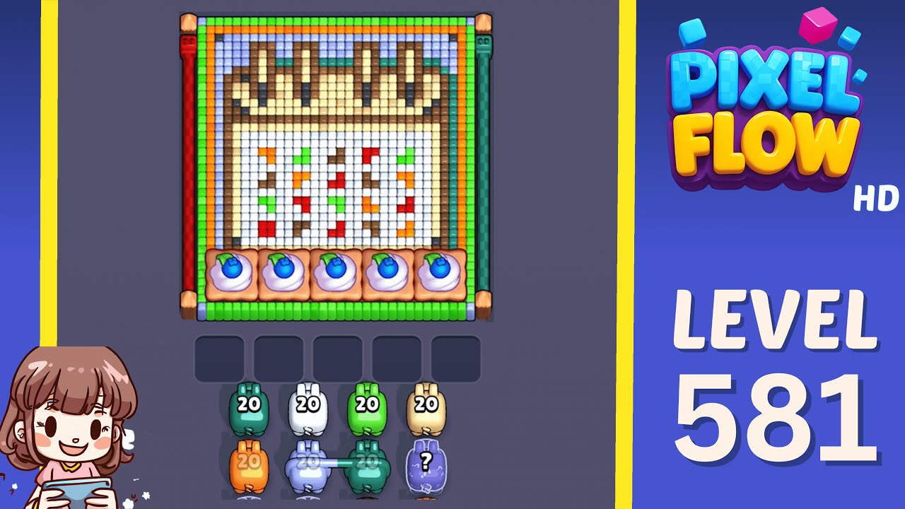 Pixel Flow Level 581 Solution Walkthrough - YouTube