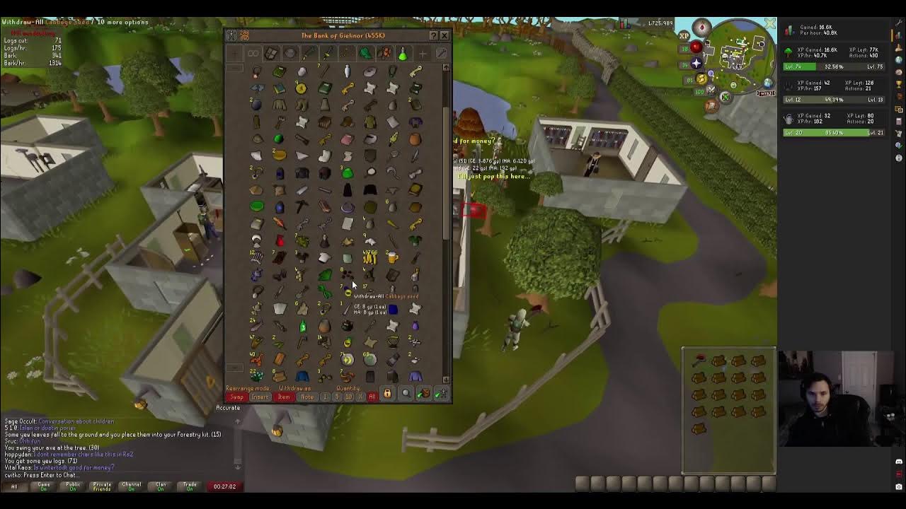 I Learn more Python and Gain more Woodcutting XP in OSRS - YouTube