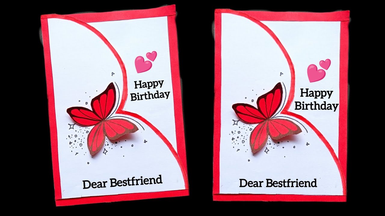 Happy birthday greeting card/ birthday card/ butterfly gift card for birthday / birthday gift ideas
