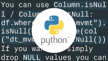 Filter Pyspark dataframe column with None value