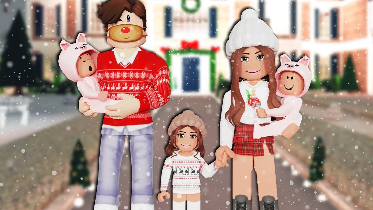 Decorating Our Family Home For Christmas Bloxburg Family Roleplay Youtube - bloxburg roblox family picture