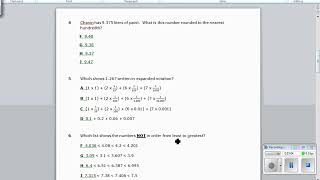 Spanish Test  Decimal Place Value