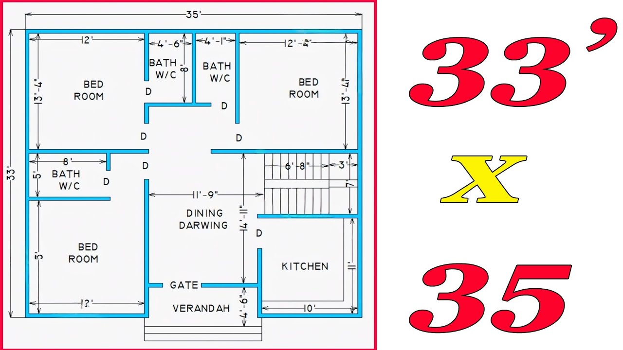 33x35 ka House map idea ❤️ ❤️❤️🏠 