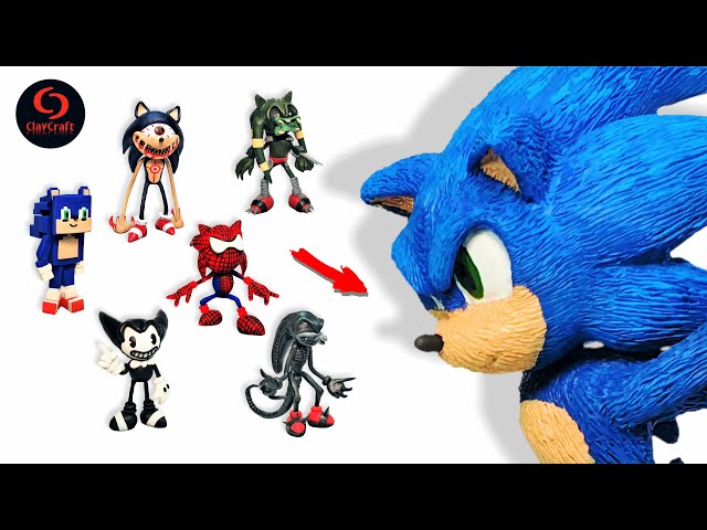 Sculpting Sonic.exe - How to sculpt Sonic.eyx, Monster, Sculpture, Clay,  DIY, FNAF Realistic Style 