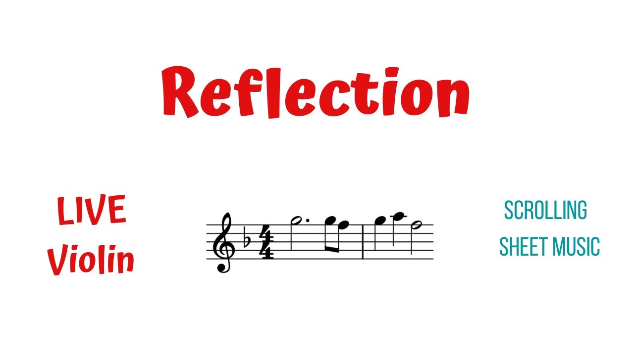 REFLECTION 🌸 — from Mulan | LIVE Violin Play-Along | Scrolling Violin Sheet Music