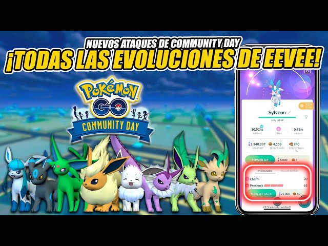 Como evoluir Eevee para todas as suas formas com ataques exclusivos do  evento no Dia Comunitário de agosto de Pokémon Go - Dot Esports Brasil