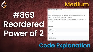 Reordered Power of 2 | Live Coding with Explanation | Leetcode - 869