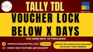 Voucher Lock Below x Days Tally tdl