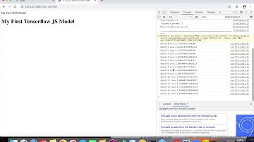 TensorFlow JS First App