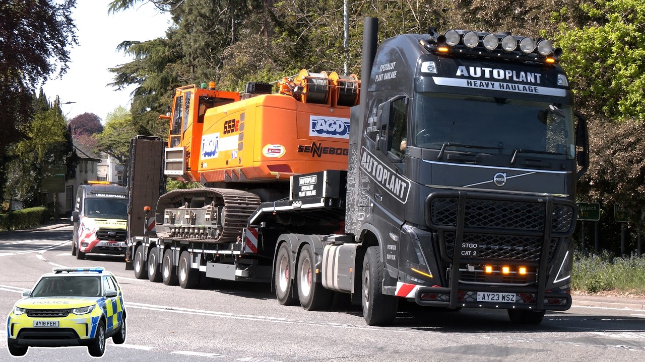 Police escort nuclear power station abnormal loads to Sizewell C