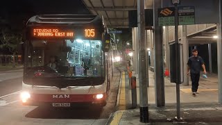 SBS Transit Bus Service 105 Man NL323F A22 Euro V Batch 1 SMB324B SBS Transit Bus Service 105 Man NL323F A22 Euro V Batch 1 SMB324B