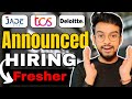 Jade Global,  TCS Hiring Announced ! Biggest OFF Campus Drive For 2026, 2025 Batch | Fresher Jobs