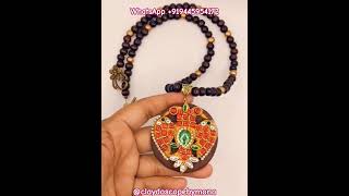 Presenting Our Royal And Elegant Ganda Perunda Necklace In Polymer Clay.