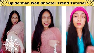 New trend spider man web shooter video editing tutorial | tiktok transition trend, green screen
