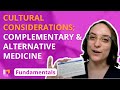 Cultural considerations complementary and alternative medicine  fundamentals  leveluprn