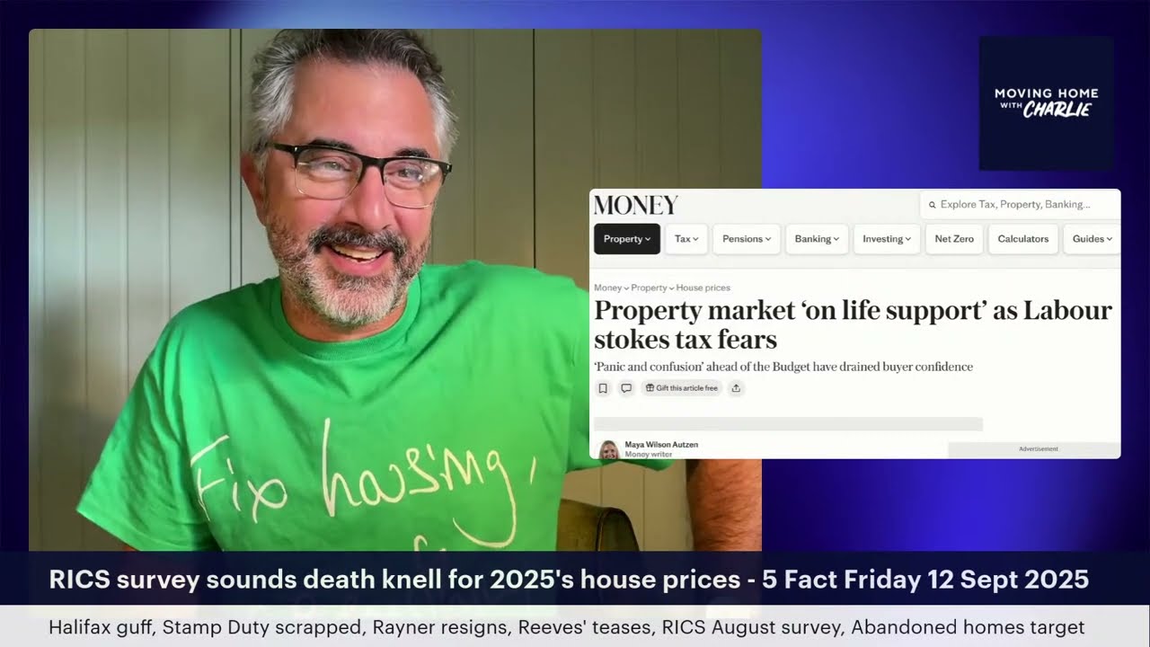 RICS survey sounds death knell for 2025's house prices - 5 Fact Friday 12 Sep 2025