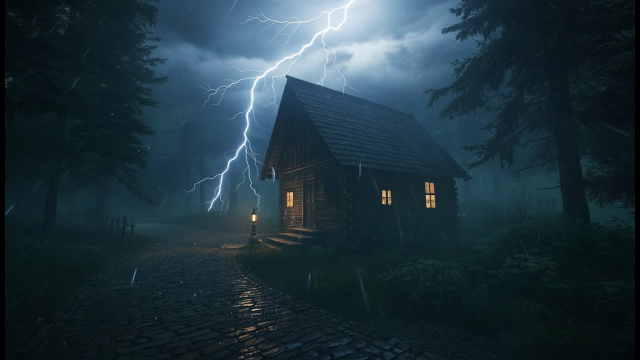 Best Rainfall at the Forest Cabin | Sleep Deeply with Rain Sounds - YouTube