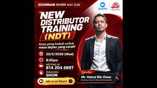 Zoominar | SHOM | New Distributor Training (NDT)