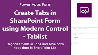 Power Apps - Organize SharePoint Form Fields in Tabs using PowerApps Modern Control-TabList