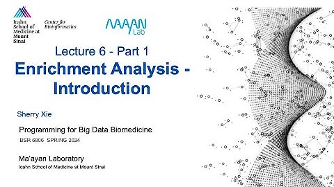 BSR6806 - Lecture 6 - Part 1 - Enrichment Analysis - Introduction - Sherry Xie - ISMMS - Spring 2024