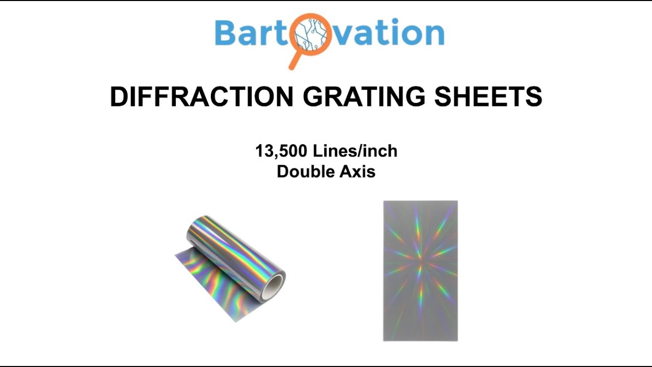 Bartovation Diffraction Grating Sheet, 13,500 Lines/in