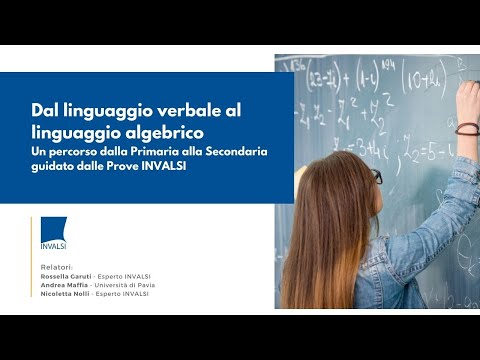 Dal linguaggio verbale al linguaggio algebrico